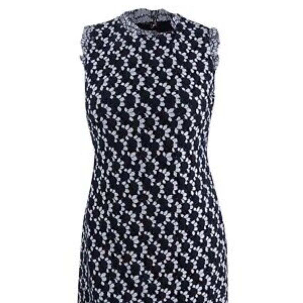Tommy Hilfiger Two-Tone Lace High-Neck Dress - Picture 1 of 8